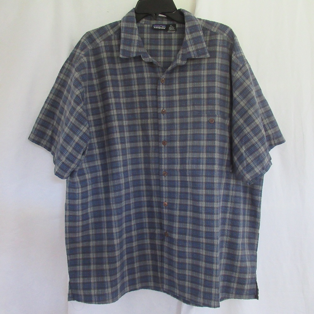 PATAGONIA Men's Button Down Seersucker Shirt SZ XL